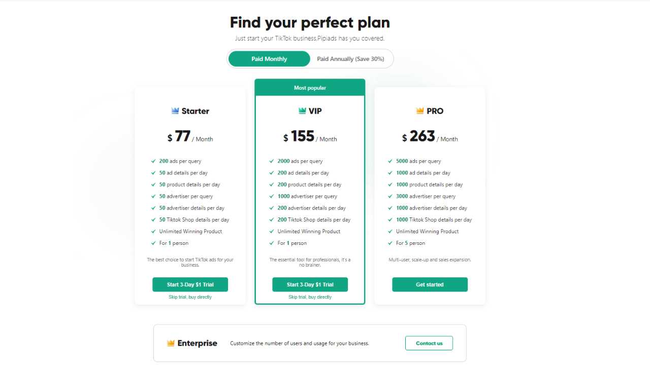 pipiads free trial
