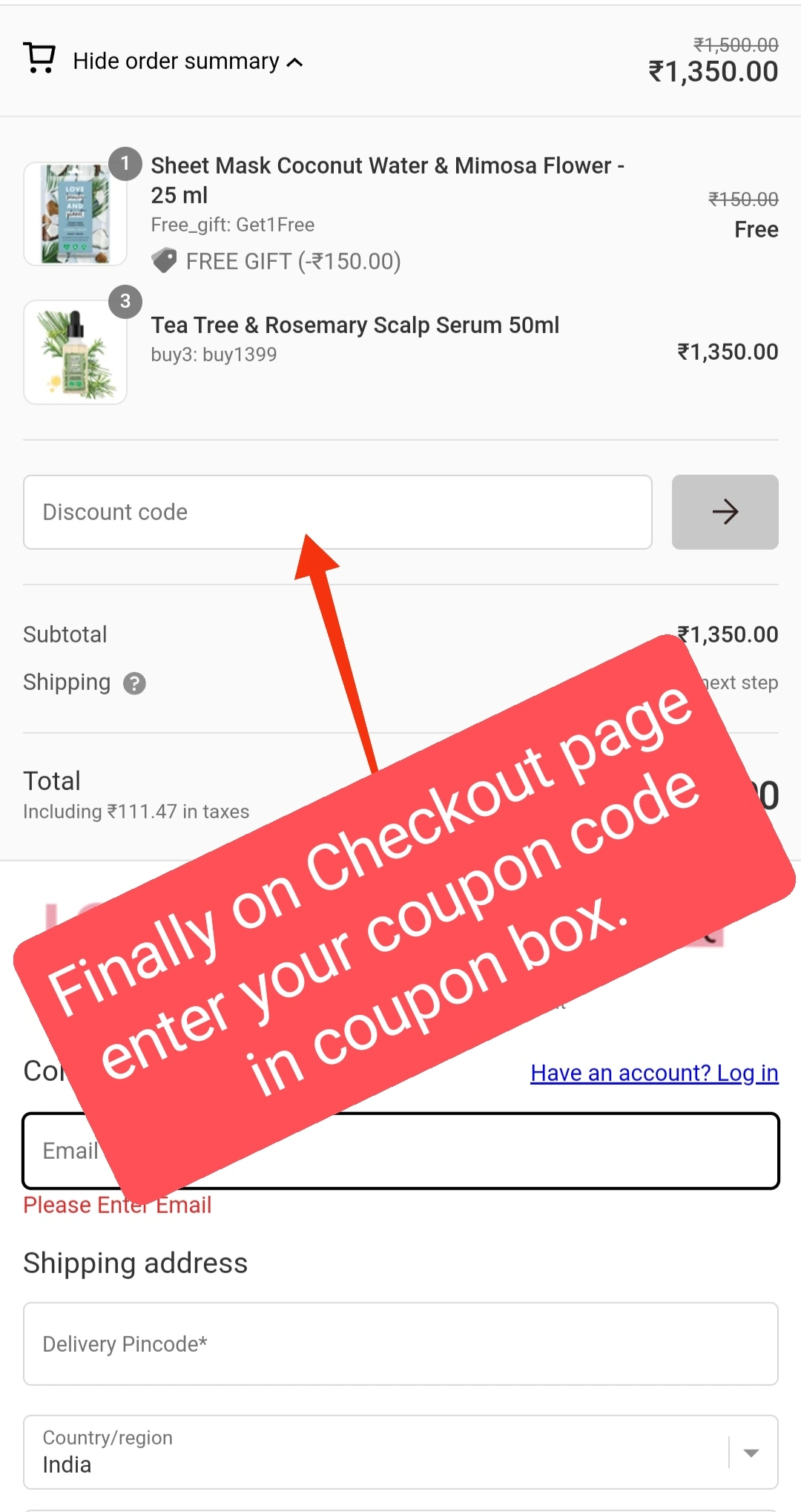 Love Beauty and Planet coupon code 