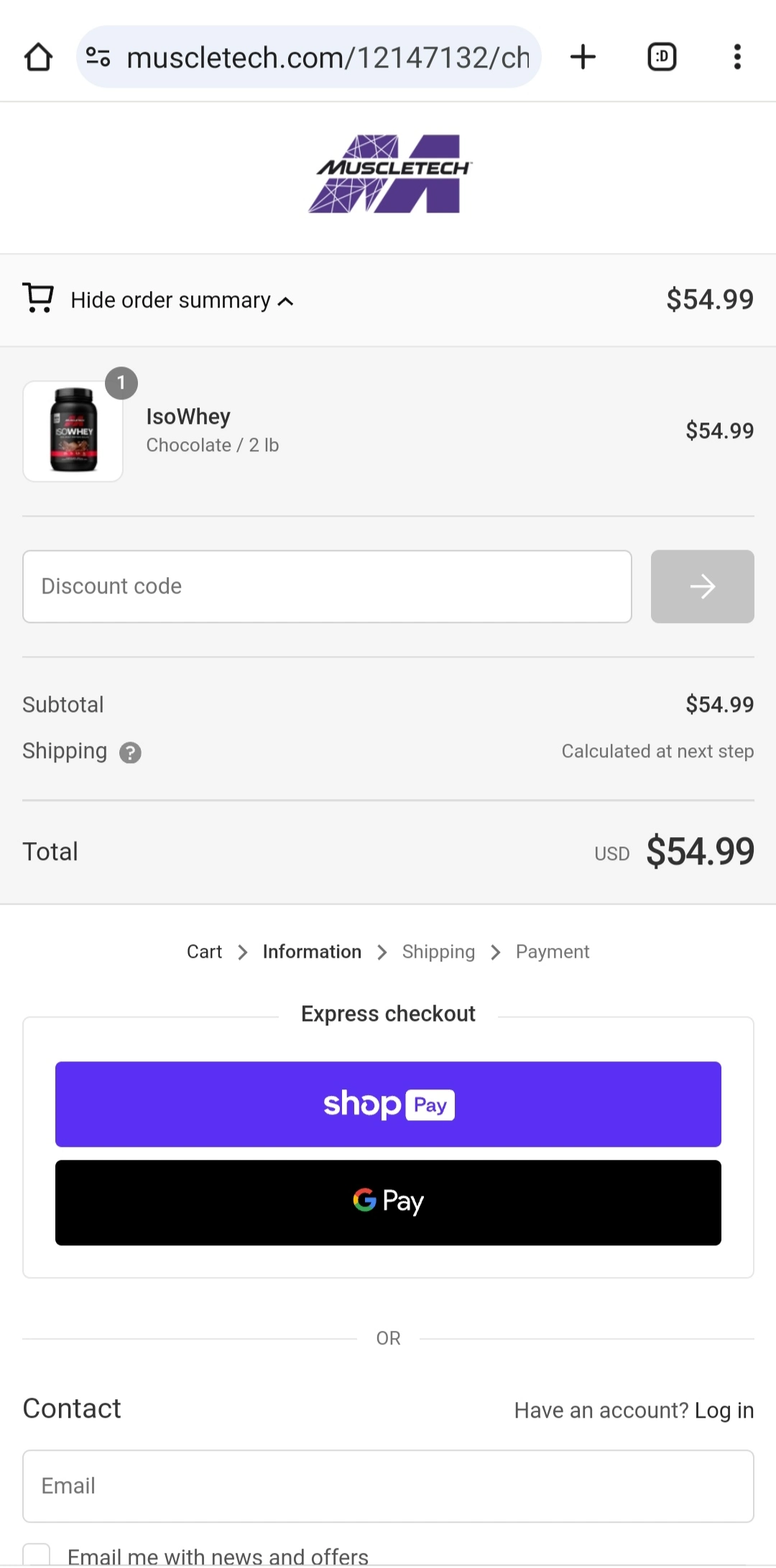 This is the image of MuscleTech official website for MuscleTech coupon code.