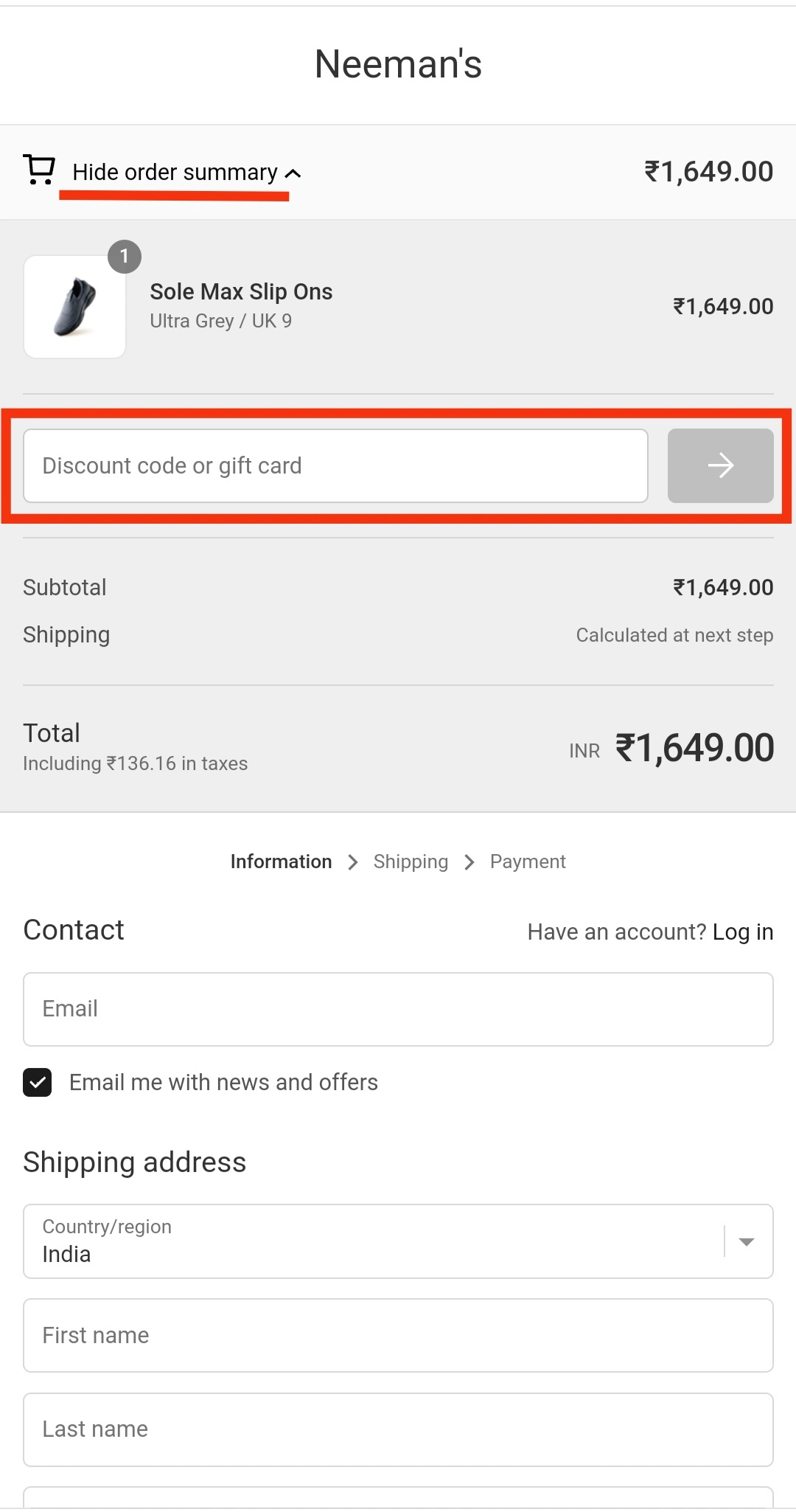 Neeman's coupon code.