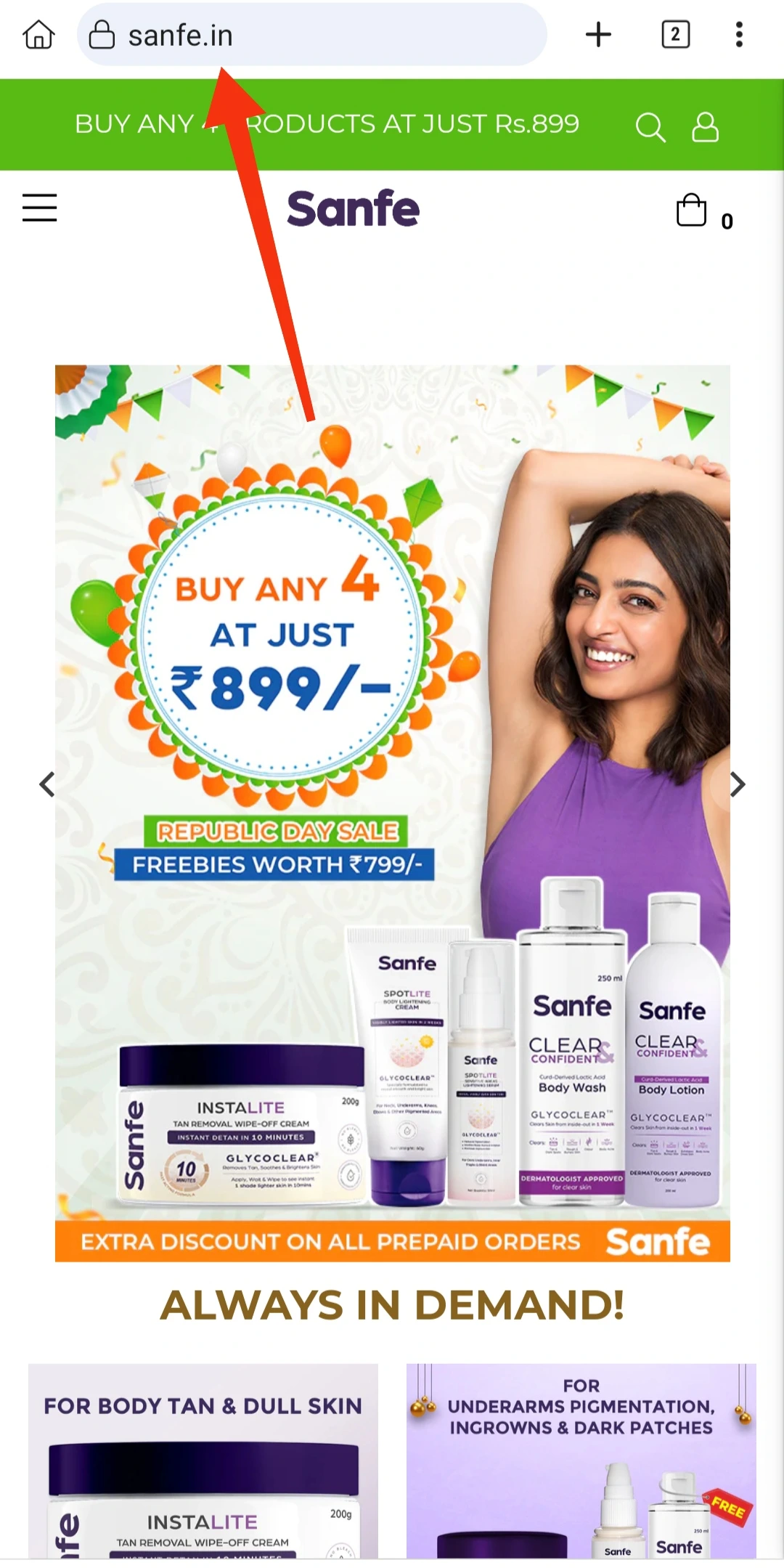 Apply Sanfe Coupon code on official Sanfe website.