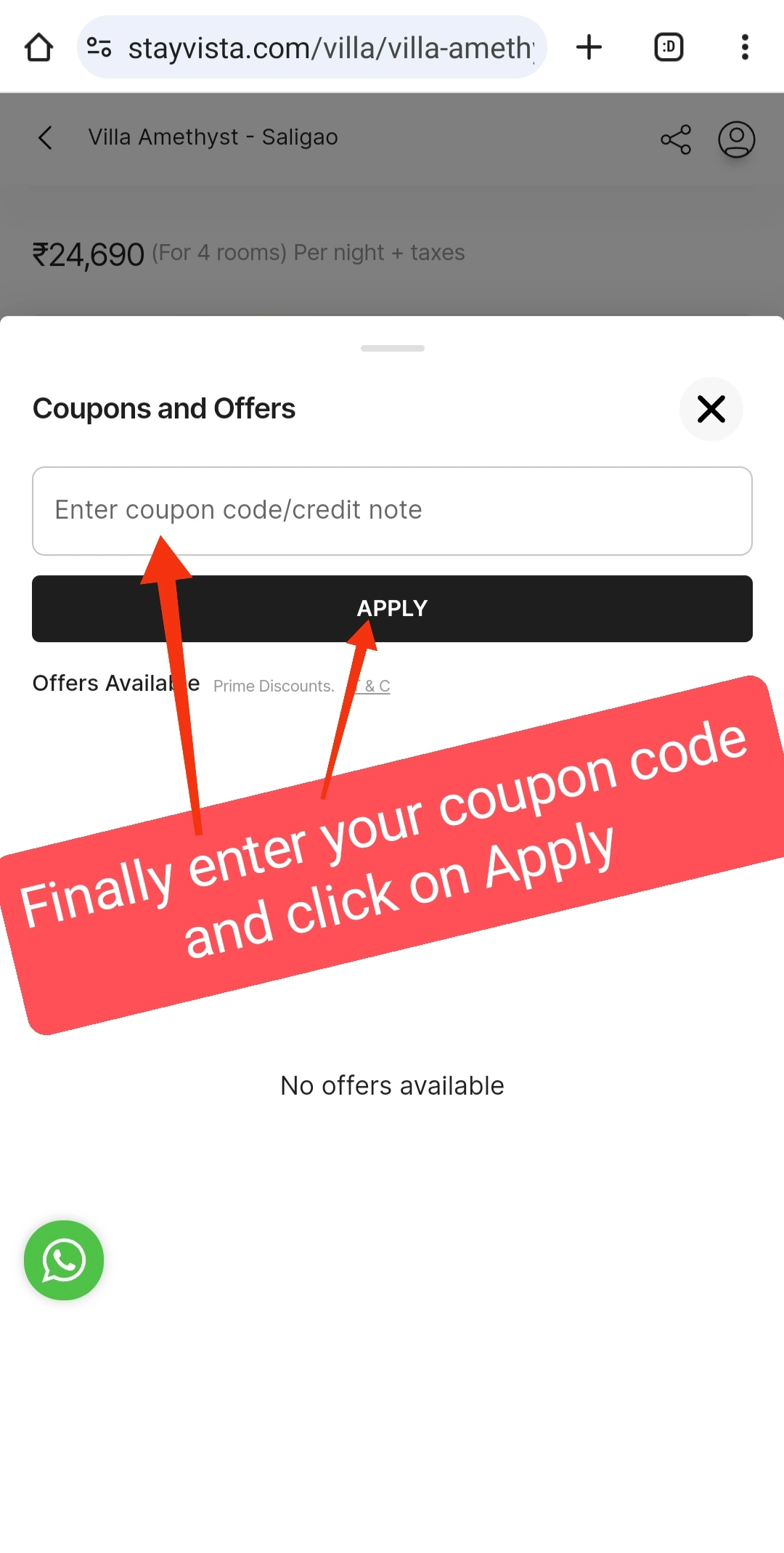 StayVista coupon codes.