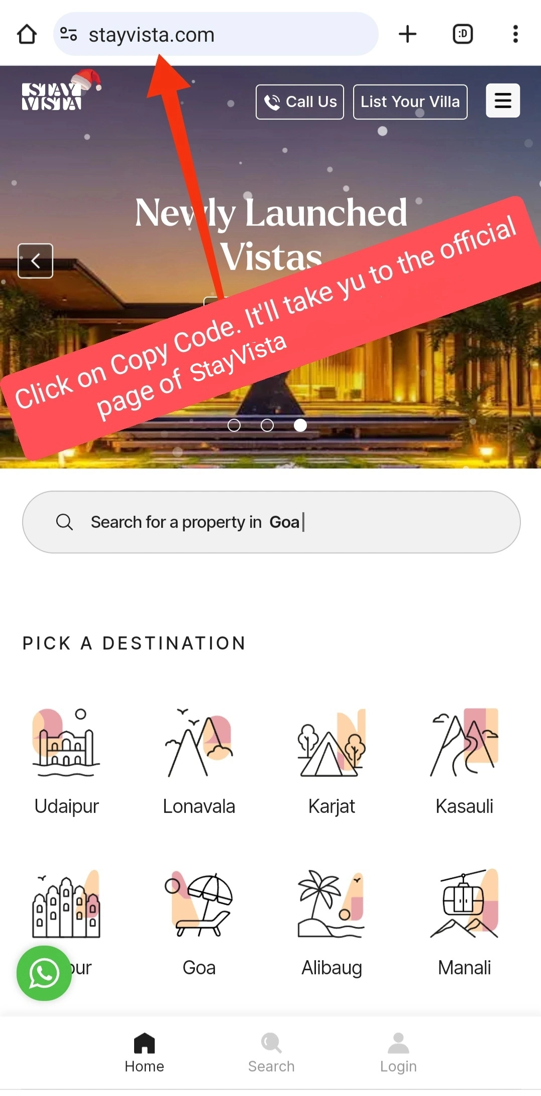StayVista coupon codes.