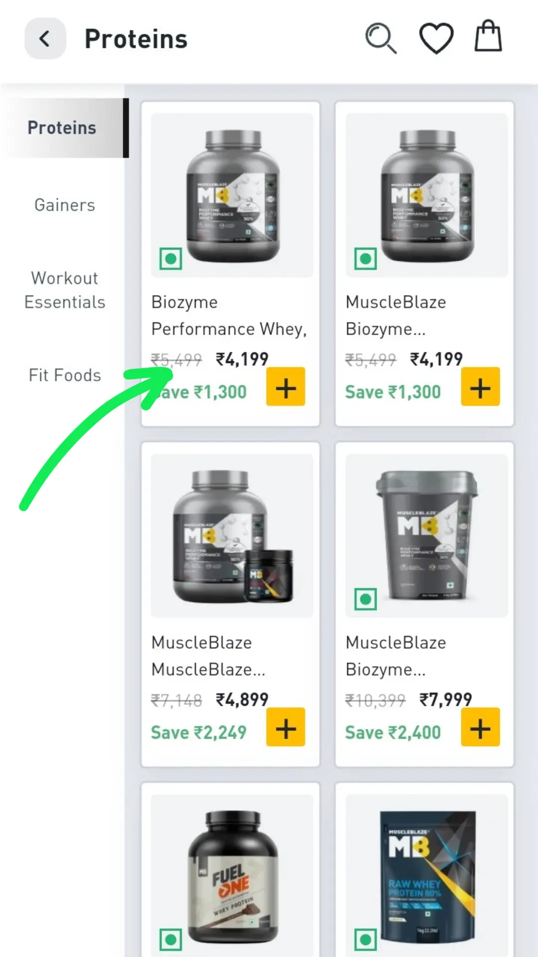 MuscleBlaze Coupon Code select product