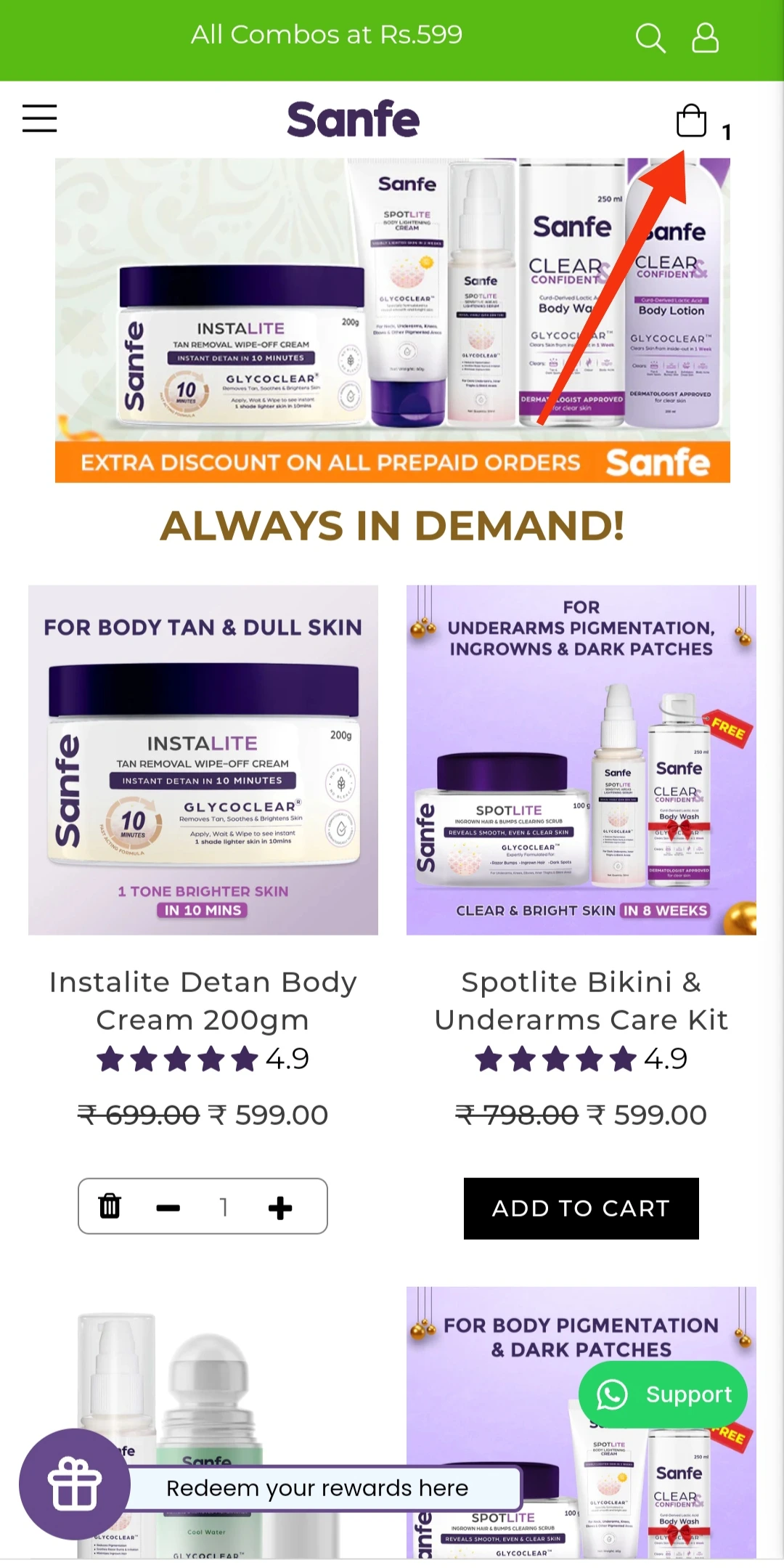 Apply Sanfe Coupon code on official Sanfe website.