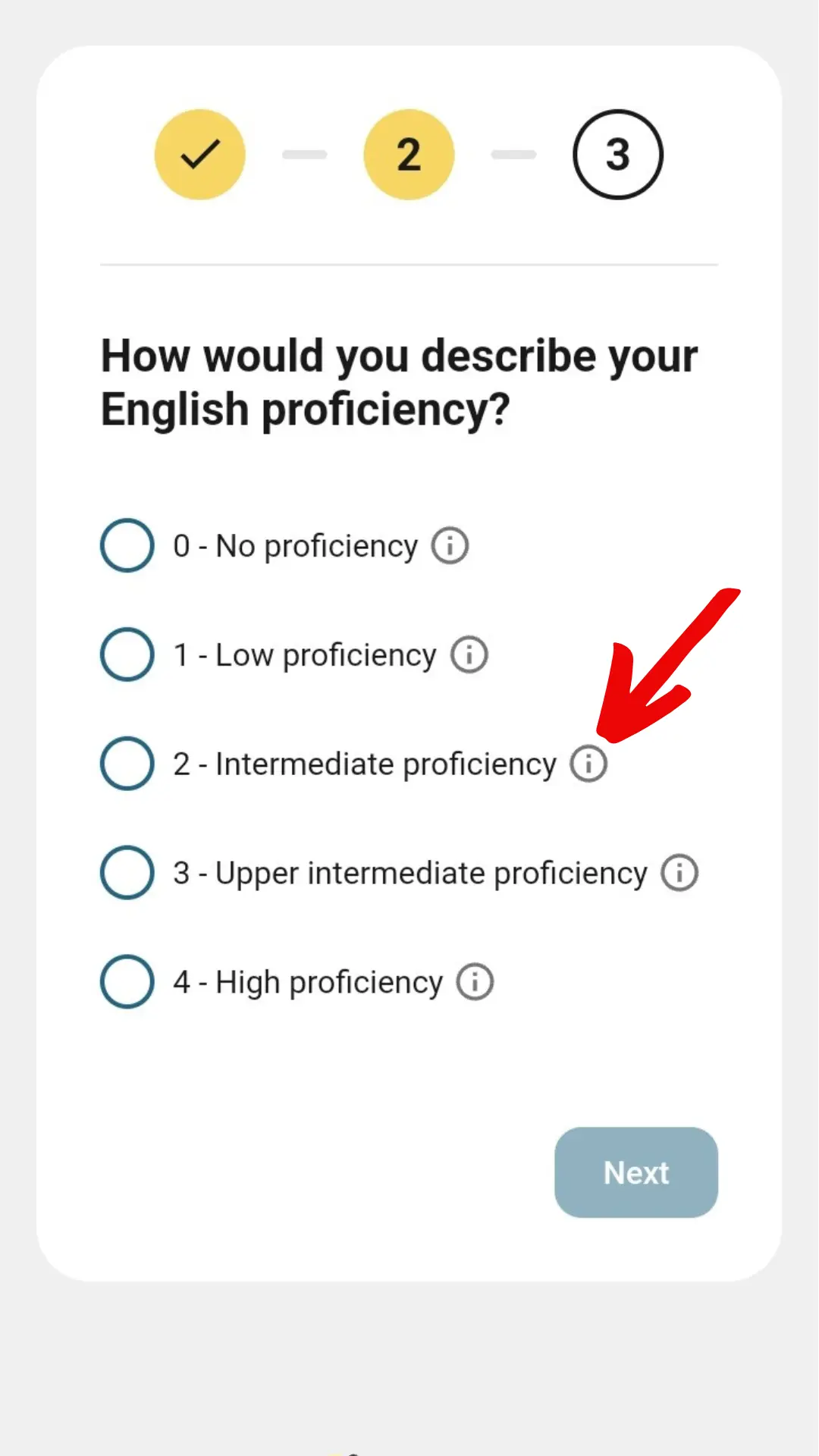 English proficiency 